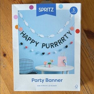 Spritz Party Banner Cat theme used once